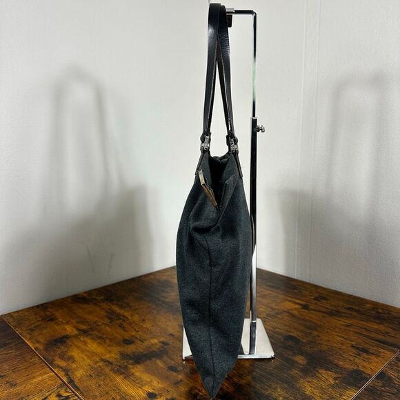 FENDI FF Vintage Jersey Tote Bag Gray - Picture 3 of 16